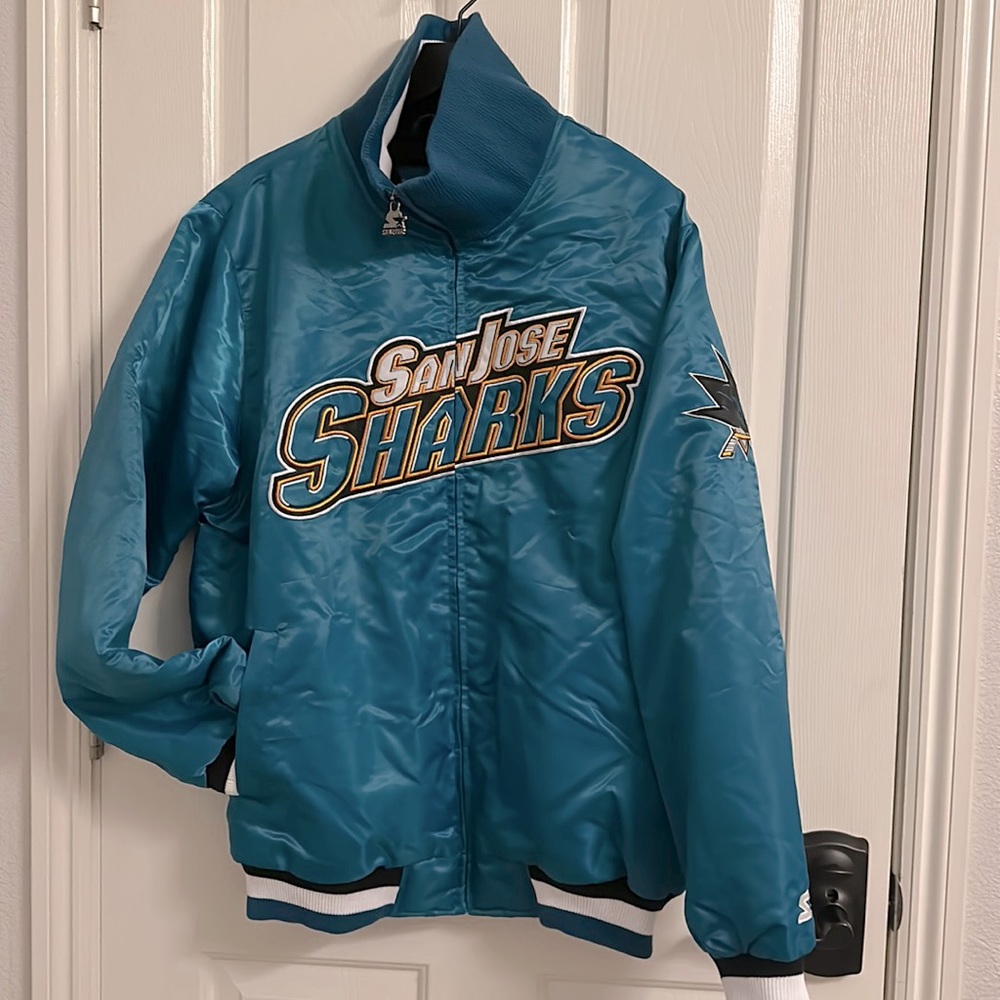 STARTER Mens San Jose Sharks Varsity Jacket XL, new w/o tags